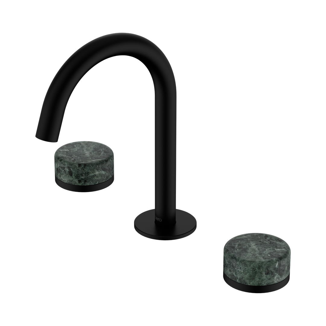 Nero Serenity Basin Set Arc Spout Matte Black - Verde Alpi Handle