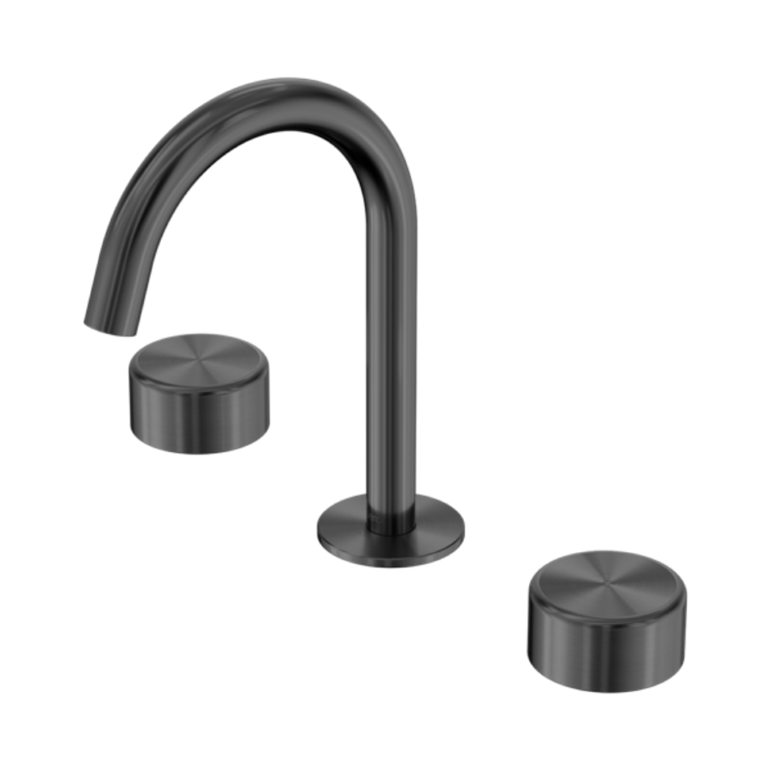 Nero Serenity Basin Set Arc Spout Gunmetal - Metal Handle