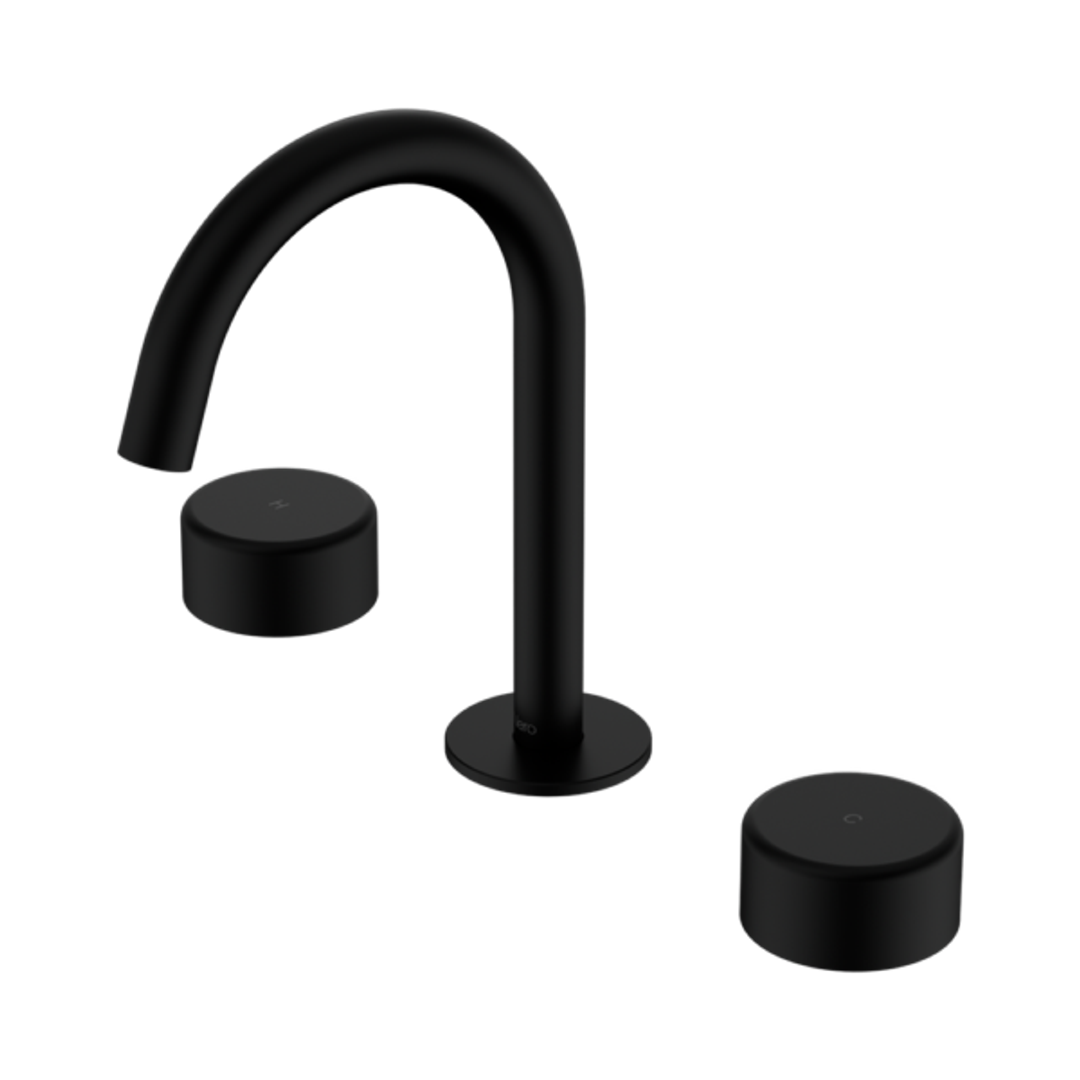 Nero Serenity Basin Set Arc Spout Matte Black - Metal Handle