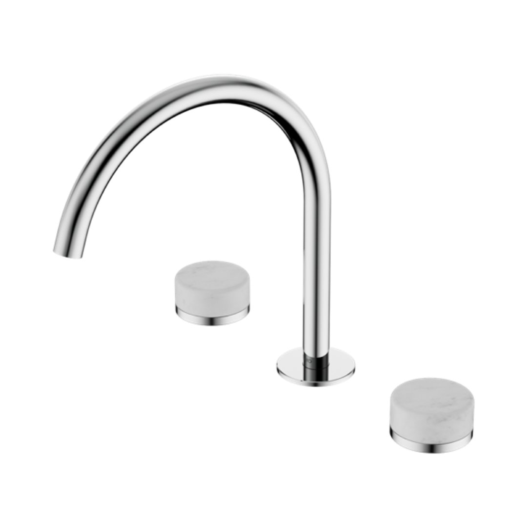 Nero Serenity Bath/Kitchen Set Arc Spout Chrome - Carrara Handle