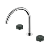 Nero Serenity Bath/Kitchen Set Arc Spout Chrome - Verde Alpi Handle