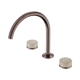 Nero Serenity Bath/Kitchen Set Arc Spout Brushed Bronze - Rome Travertine Handle