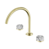 Nero Serenity Bath/Kitchen Set Arc Spout Brushed Gold - Arabescato Corchia Handle