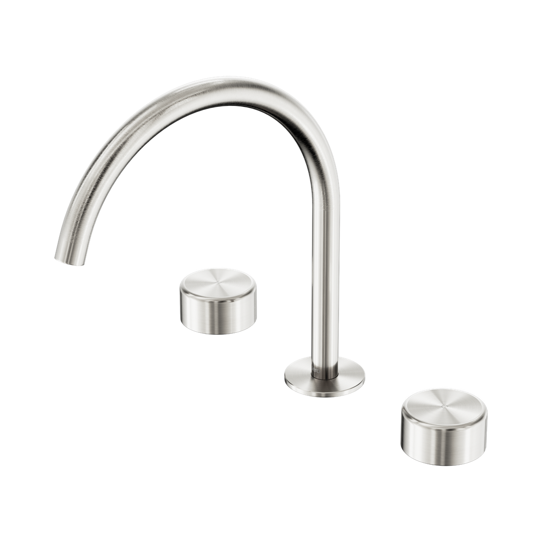 Nero Serenity Bath/Kitchen Set Arc Spout Brushed Nickel - Metal Handle