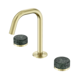 Nero Serenity Basin Set Edge Spout Brushed Gold - Verde Alpi Handle