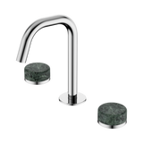 Nero Serenity Basin Set Edge Spout Chrome - Verde Alpi Handle