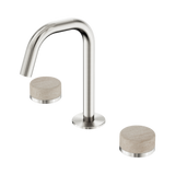 Nero Serenity Basin Set Edge Spout Brushed Nickel - Rome Travertine Handle