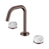 Nero Serenity Basin Set Edge Spout Brushed Bronze - Arabescato Corchia Handle