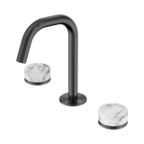 Nero Serenity Basin Set Edge Spout Gunmetal - Arabescato Corchia Handle