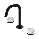 Nero Serenity Basin Set Edge Spout Matte Black - Arabescato Corchia Handle