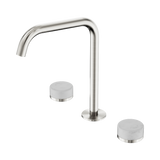 Nero Serenity Bath/Kitchen Set Edge Spout Brushed Nickel - Carrara Handle