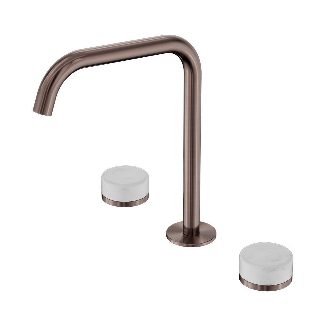 Nero Serenity Bath/Kitchen Set Edge Spout Brushed Bronze - Carrara Handle