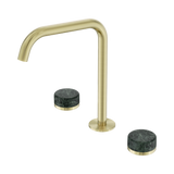 Nero Serenity Bath/Kitchen Set Edge Spout Brushed Gold - Verde Alpi Handle