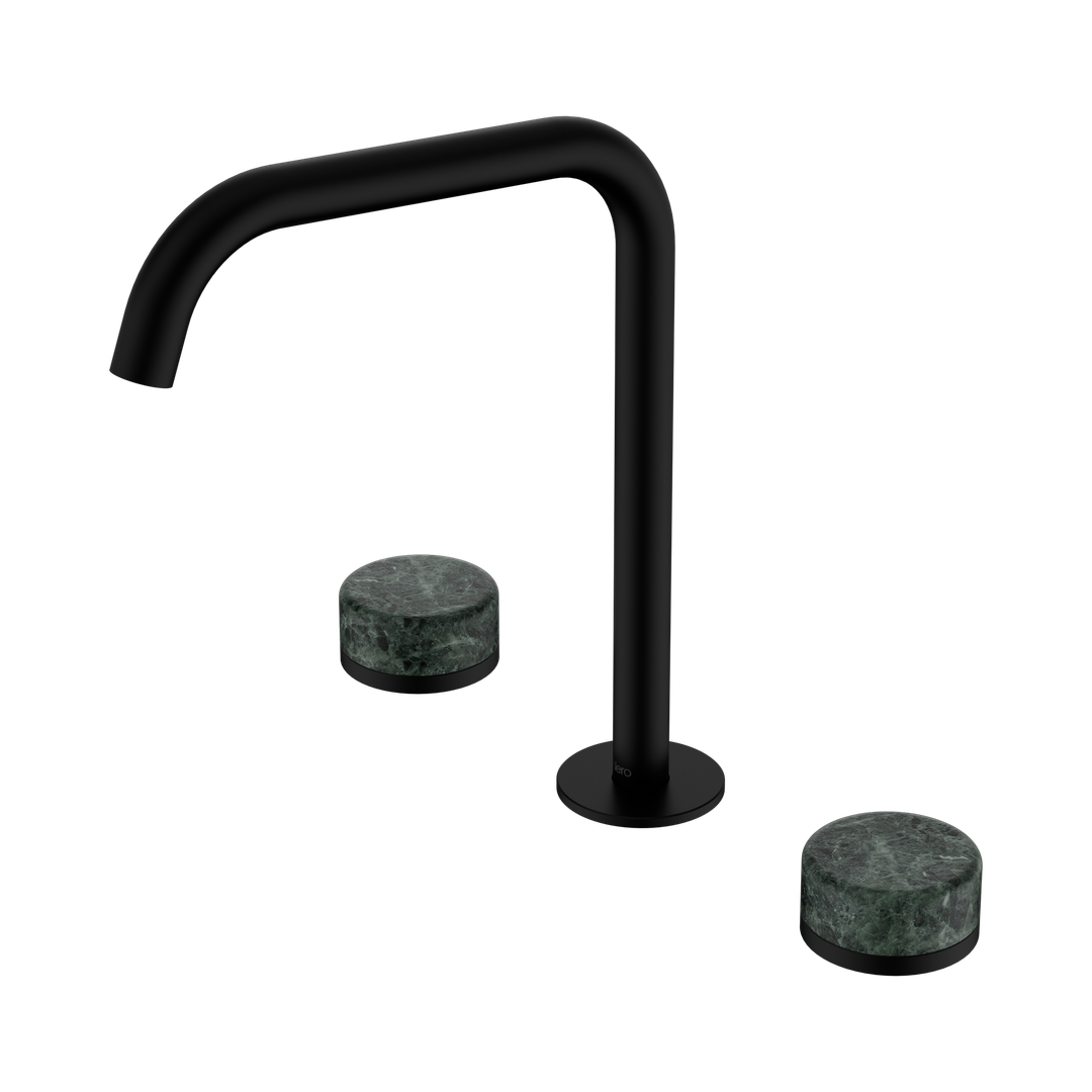 Nero Serenity Bath/Kitchen Set Edge Spout Matte Black - Verde Alpi Handle