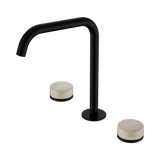Nero Serenity Bath/Kitchen Set Edge Spout Matte Black - Rome Travertine Handle