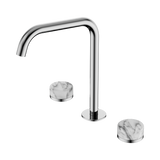Nero Serenity Bath/Kitchen Set Edge Spout Chrome - Arabescato Corchia Handle