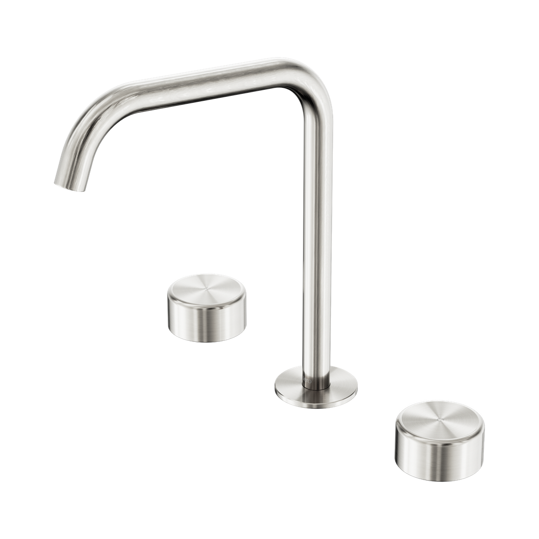 Nero Serenity Bath/Kitchen Set Edge Spout Brushed Nickel - Metal Handle