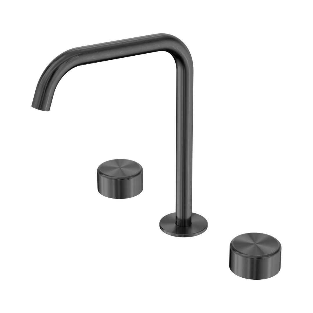 Nero Serenity Bath/Kitchen Set Edge Spout Gunmetal - Metal Handle