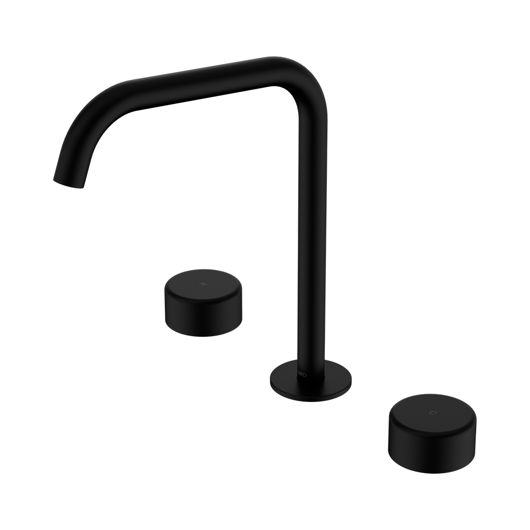 Nero Serenity Bath/Kitchen Set Edge Spout Matte Black - Metal Handle