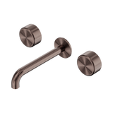 Nero Serenity Wall Basin Set 160Mm Spout Brushed Bronze - Metal Handle