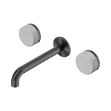 Nero Serenity Wall Basin Set 185Mm Spout Gunmetal - Carrara Handle