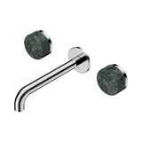 Nero Serenity Wall Basin Set 185Mm Spout Chrome - Verde Alpi Handle