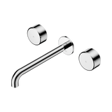 Nero Serenity Wall Basin Set 220Mm Spout Chrome - Metal Handle