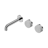 Nero Serenity Wall Basin Set 160Mm Offset Spout Chrome - Carrara Handle