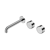 Nero Serenity Wall Basin Set 185Mm Offset Spout Chrome - Metal Handle