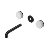 Nero Serenity Wall Basin Set 160Mm Spout Matte Black - Carrara Handle Trim Kit Only
