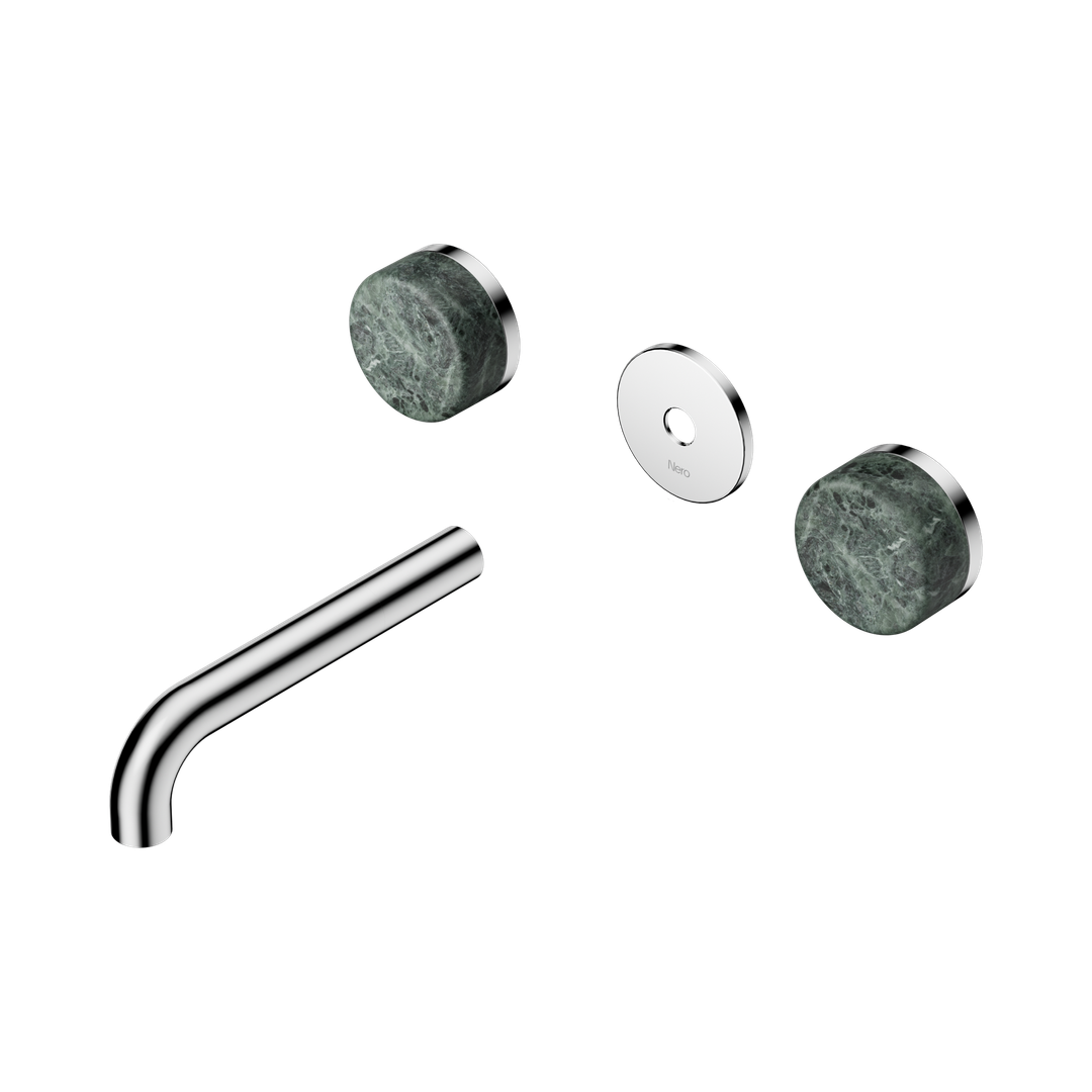 Nero Serenity Wall Basin Set 160Mm Spout Chrome - Verde Alpi Handle Trim Kit Only