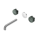Nero Serenity Wall Basin Set 160Mm Spout Chrome - Verde Alpi Handle Trim Kit Only