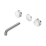 Nero Serenity Wall Basin Set 160Mm Spout Chrome - Arabescato Corchia Handle Trim Kit Only