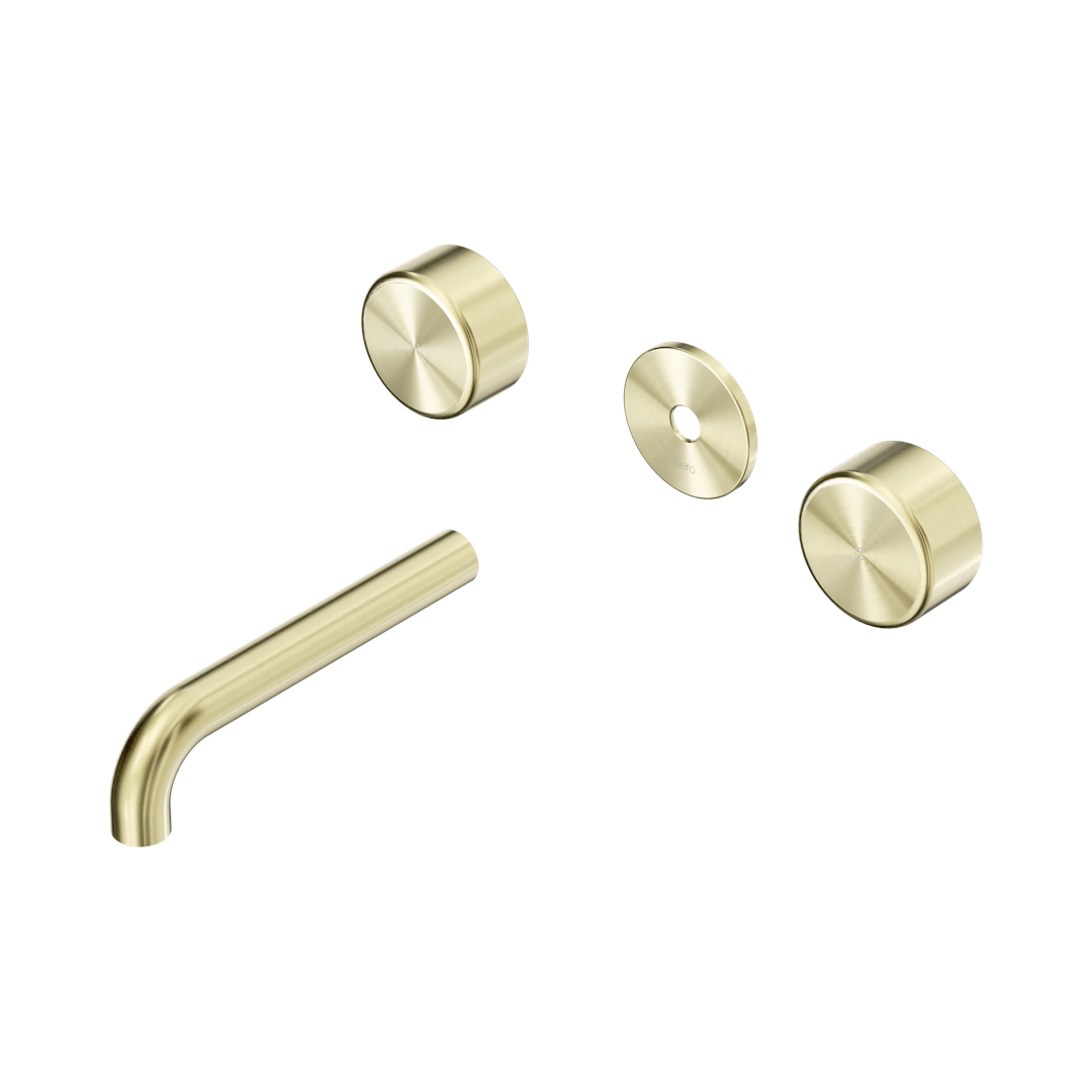 Nero Serenity Wall Basin Set 160Mm Spout Brushed Gold - Metal Handle Trim Kit Only