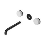 Nero Serenity Wall Basin Set 185Mm Spout Matte Black - Carrara Handle Trim Kit Only