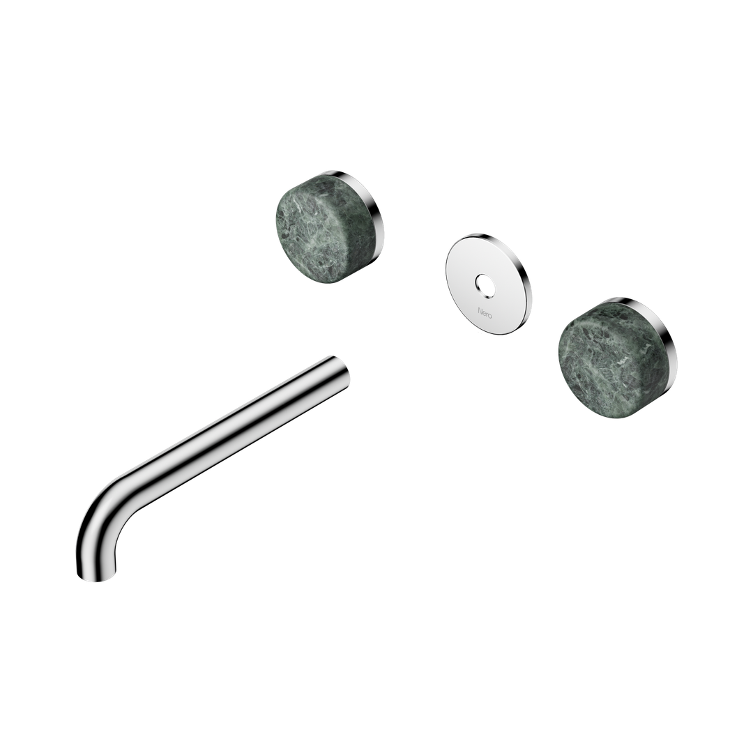 Nero Serenity Wall Basin Set 185Mm Spout Chrome - Verde Alpi Handle Trim Kit Only