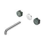 Nero Serenity Wall Basin Set 185Mm Spout Chrome - Verde Alpi Handle Trim Kit Only
