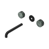 Nero Serenity Wall Basin Set 185Mm Spout Matte Black - Verde Alpi Handle Trim Kit Only