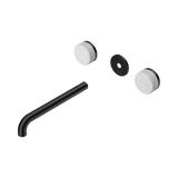 Nero Serenity Wall Basin Set 220Mm Spout Matte Black - Carrara Handle Trim Kit Only