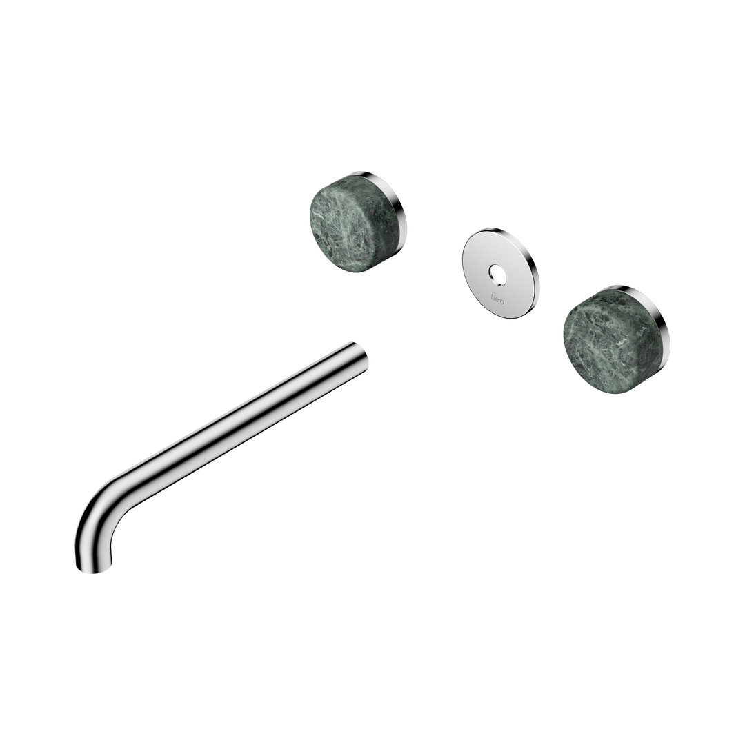 Nero Serenity Wall Basin Set 220Mm Spout Chrome - Verde Alpi Handle Trim Kit Only