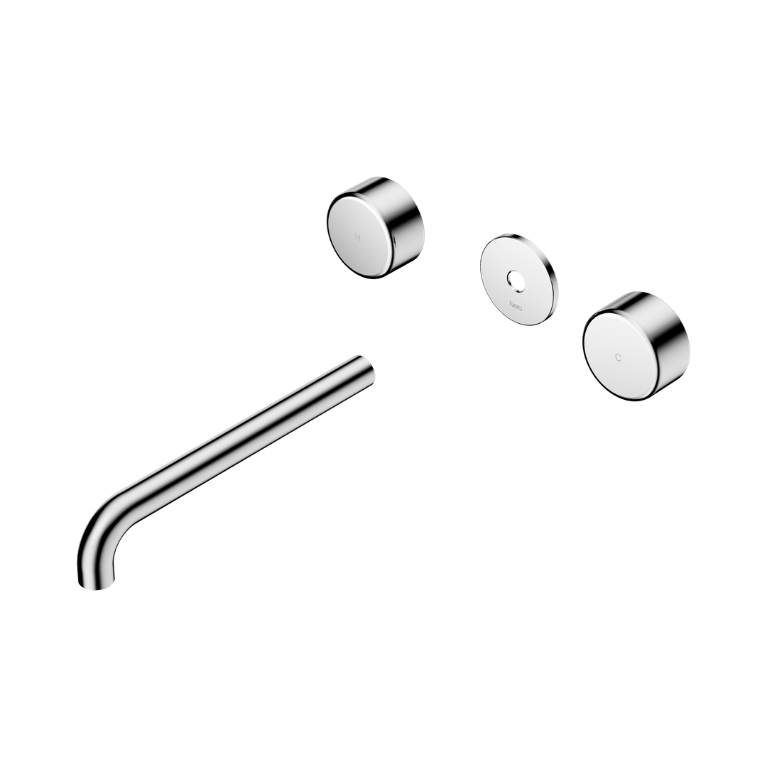 Nero Serenity Wall Basin Set 220Mm Spout Chrome - Metal Handle Trim Kit Only