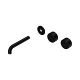 Nero Serenity Wall Basin Set 160Mm Offset Spout Matte Black - Metal Handle Trim Kit Only