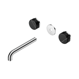 Nero Serenity Wall Basin Set 185Mm Spout Chrome - Marquina Black Handle Trim Kit Only