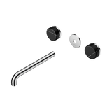 Nero Serenity Wall Basin Set 220Mm Spout Chrome - Marquina Black Handle Trim Kit Only