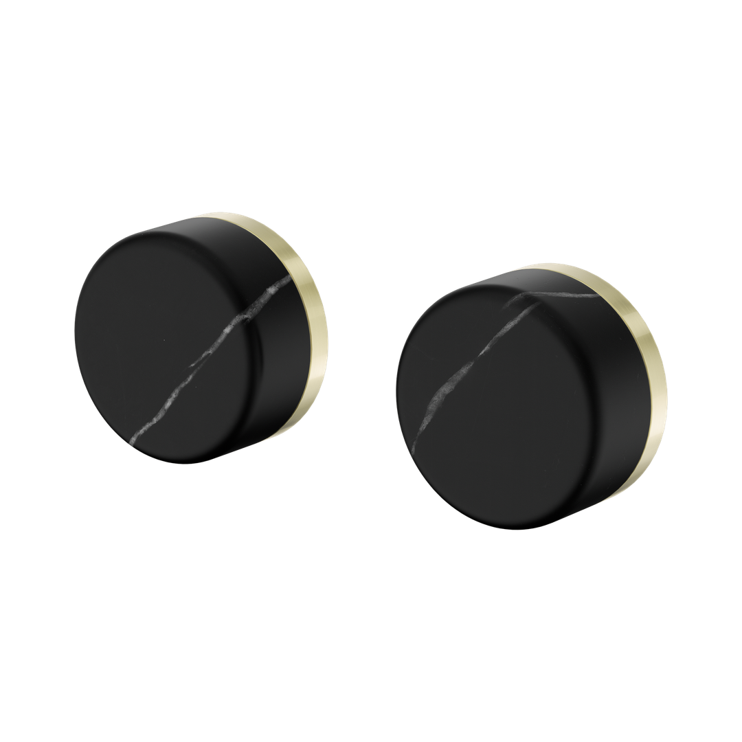 Nero Serenity Wall Top Assembly Brushed Gold - Marquina Black Handle
