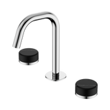 Nero Serenity Basin Set Edge Spout Chrome - Marquina Black Handle