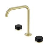 Nero Serenity Bath/Kitchen Set Edge Spout Brushed Gold - Marquina Black Handle