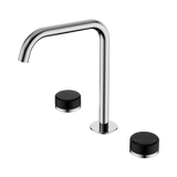 Nero Serenity Bath/Kitchen Set Edge Spout Chrome - Marquina Black Handle