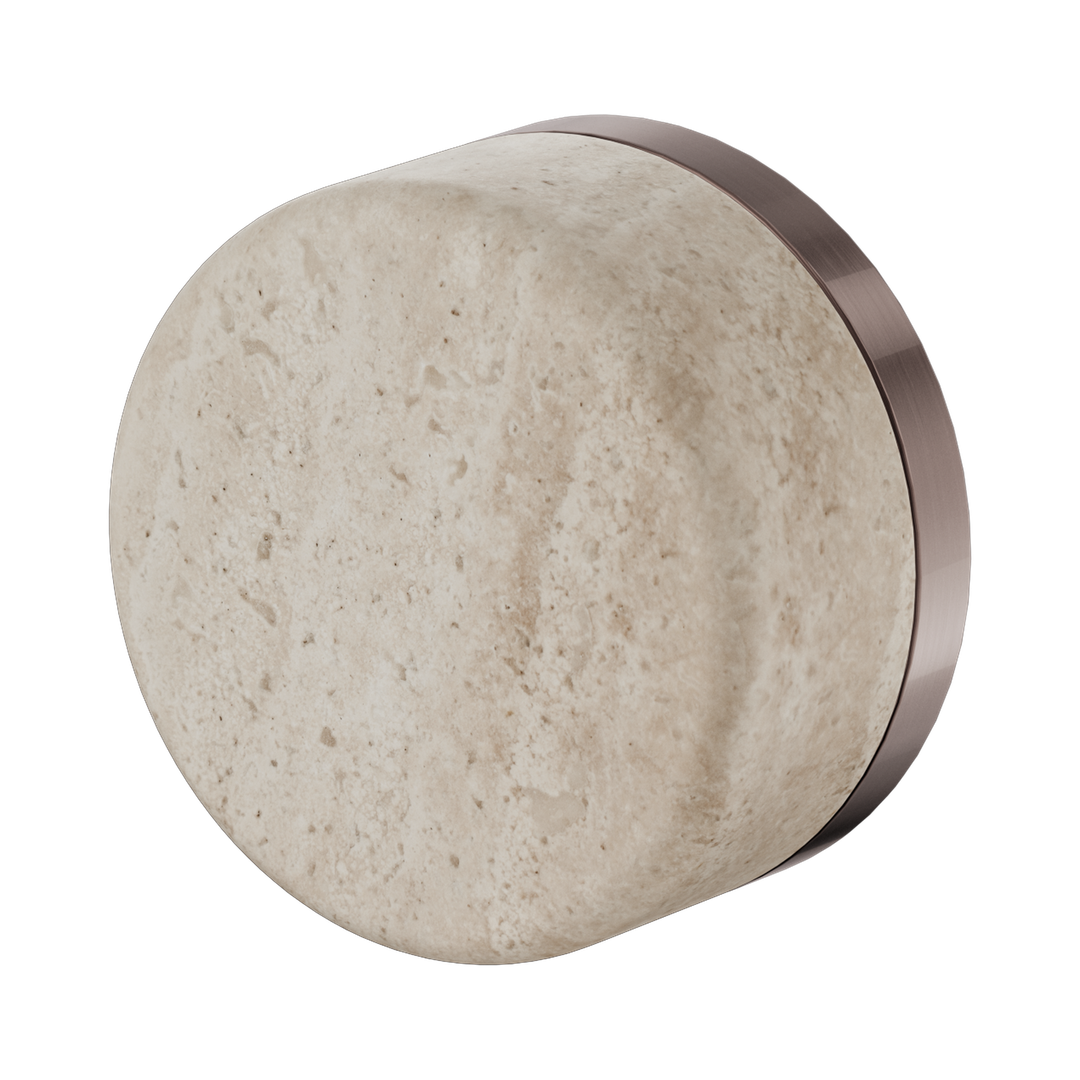Serenity Progressive Shower Nero Mixer With Rome Travertine Handle - Brushed Bronze