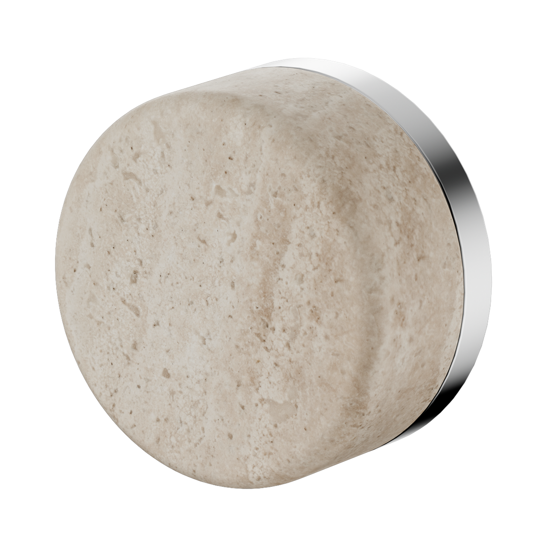 Nero Serenity Progressive Shower Mixer Chrome - Rome Travertine Handle